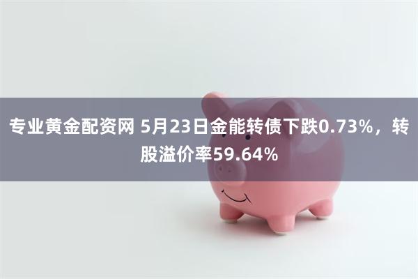 专业黄金配资网 5月23日金能转债下跌0.73%，转股溢价率59.64%