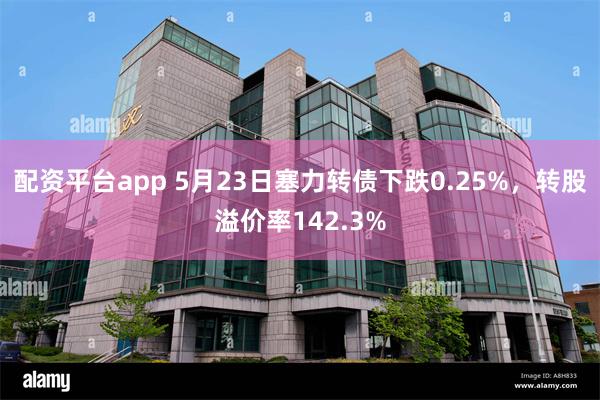 配资平台app 5月23日塞力转债下跌0.25%，转股溢价率142.3%