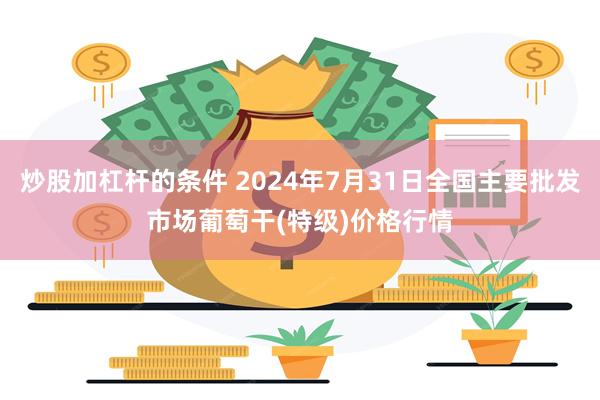 炒股加杠杆的条件 2024年7月31日全国主要批发市场葡萄干(特级)价格行情