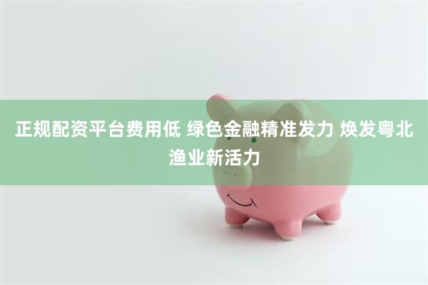 正规配资平台费用低 绿色金融精准发力 焕发粤北渔业新活力