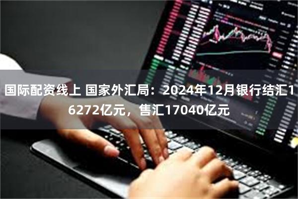 国际配资线上 国家外汇局：2024年12月银行结汇16272亿元，售汇17040亿元